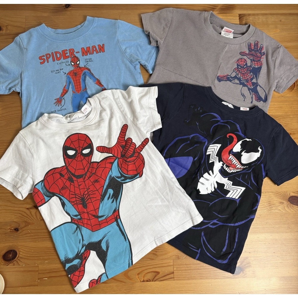 Boys Marvel Spiderman/Venom T-Shirt Lot Of 4 Size‎ 3-4